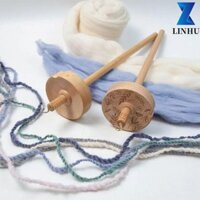 LINHU Trục Chính, Gỗ Tay Khắc Trục Chính Top, May Thủ Công Di Động Đa Năng Thực Tế Whorl Sợi Quay Nhà