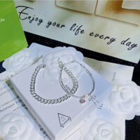 [Link 1] Lắc tay đôi bạc nam nữ Ceri Silver, vòng tay đôi thiết kế xinh xắn chất liệu bạc s925