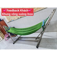 🌈LINK HỎA TỐC🌈 Khung Võng Inox Bản Vuông Gấp Gọn, Khung Võng Inox Cỡ Lớn Bền Đẹp_Cao Cấp  Duy Phương