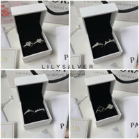 [Link tổng hợp - TẶNG CHỨNG CHỈ TÌNH YÊU] Nhẫn bạc đôi bạn thân Lily Silver fullbox Pan đính đá chất liệu bạc ta