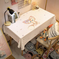 Linna Belle Internet Celebrity ins Cute Girl Heart Tablecloth Student Dormitory Desk Dustproof Decoration Tablecloth and Coffee Table Cloth EBQI