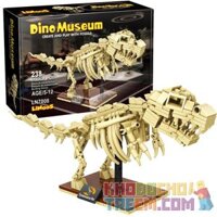 LINOOS LN7008 7008 BỘ XƯƠNG KHỦNG LONG BẠO CHÚA bộ đồ chơi xếp lắp ráp ghép mô hình Dino Museum DINO MUSEUM TYRANNOSAURUS REX Bảo Tàng Khủng Long 238 khối