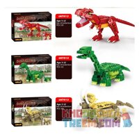 LINOOS LN7013 7013 LN7014 7014 LN7015 7015 LN7016 7016 LN7017 7017 LN7018 7018 VÙNG ĐẤT KHỦNG LONG 6 bộ đồ chơi xếp lắp ráp ghép mô hình Dino THE LAND OF DINOSAURS 703 khối