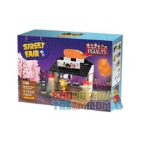 LINOOS LN8010 8010  CỬA HÀNG SUSHI bộ đồ chơi xếp lắp ráp ghép mô hình Snoopy SNOOPY STREET FAIR Chú Chó 142 khối