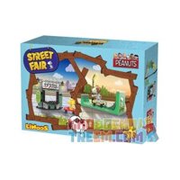 LINOOS LN8011 8011 TIỆM BÁN GIÀY VÁN PATIN bộ đồ chơi xếp lắp ráp ghép mô hình Snoopy SNOOPY STREET FAIR Chú Chó 158 khối