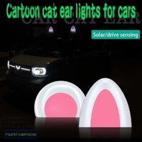 Linsbaywu 2 Chiếc Tai Mèo Năng Lượng Mặt Trời / Tai Gấu Cảm Biến Rung Cá Tính Đáng Yêu Trang Trí Lễ Phục Sinh