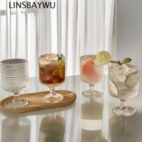 Linsbaywu 4 Cái / BỘ Cốc Thủy Tinh Thanh Lịch Giá Trị Cao Nhà