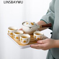 Linsbaywu 5 / 7 Bộ Nồi Trà Kung Fu Gốm Bộ Đồ Ăn Văn Phòng