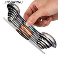 Linsbaywu 8 Cái / bộ Đo Muỗng Cà Phê Để Nướng Hai Đầu Đo Tiện Ích Nhà Bếp
