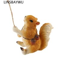 Linsbaywu Leo Dây Sóc Tượng Nhựa Thủ Công Dễ Thương Trang Trí Nhà Cửa