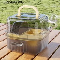 Linsbaywu Lồng Nhím Trong Suốt Động Vật Nhỏ Tàu Sân Bay Du Lịch Ngoài Trời