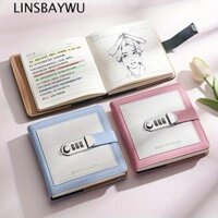 Linsbaywu Notepad chất lượng cao cấp có khóa Sổ tay sáng tạo Du lịch