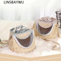 Linsbaywu Pet Carrier Hình thùng thoáng khí 1 Túi đựng chuột Hamster di động đa năng