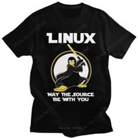 Linux Có Thể Nguồn Được Với Bạn Áo Nam Cotton Chim Cánh Cụt Lập Trình Nhà Phát Triển Lập Trình Áo Thun Coding Nerd Coder Tee Áo