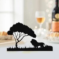 Lion Silhouette Tealight Candle Holder Trang trí để bàn cho phòng ăn