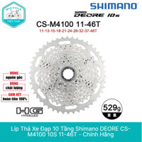 Líp Thả Xe Đạp 10 Tầng Shimano DEORE CS-M4100 10S 11-46T - Chính Hãng