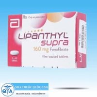 Lipanthyl Supra 160mg trị rối loạn mỡ máu (3 vỉ x 10 viên)