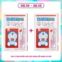 Lipice Son Dưỡng Có Màu Doraemon Lipice Sheer Colour Dorayaki 2.4g .#02 Orange Pie Cam Tươi