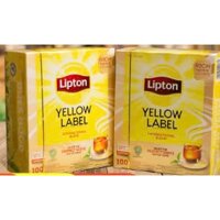 Lipton trà túi lọc nhãn vàng hộp 100 gói