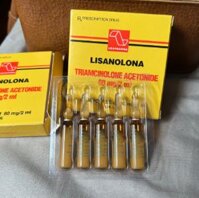 Lisanolona 80mg/2ml (Triamcinolone Acetonide) – Điều trị viêm đa khớp, thấp khớp .sẹo lồi (Hộp 5 ống x 2ml) date 2027
