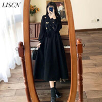 LISCN váy Đầm váy nữ body đầm Hàn Phong Trendy Comfortable INS WLQ23A11A3 35Z240829