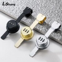 Lishuang 2 Khóa Mật Khẩu Cửa Kính, Khóa Hiển Thị Nội Thất Hợp Kim Kẽm, An Ninh 3 Mã Kỹ Thuật Số Không Đục Lỗ Kết Hợp Khóa Tủ Kính