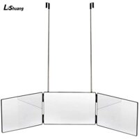 Lishuang Di Động Tốt Cho Du Lịch DIY Dụng Cụ Cắt Tóc Tự Cắt Tóc Cạo Râu 360° Gương cắt tóc