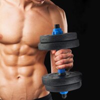 LISMENT Home Fitness 10Kg Adjustable Weights Dumbbells Barbell Set, Free Weights Set with Connecting Rod 10Kg for Home Gym