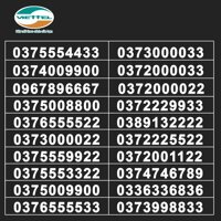 List VT134 Sim số đẹp Viettel đầu số ấn tượng - hợp phong thủy - uy tín chất lượng - giá rẻ
