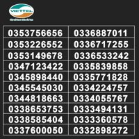 List VT51 Sim số đẹp Viettel đầu số ấn tượng - hợp phong thủy - uy tín chất lượng - giá rẻ