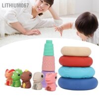 Lithium067 DIY Cao Su Mềm Trẻ Em Khối Xây Dựng Bộ Con Rối Ngón Tay Đồ Chơi Sơ Sinh Cho Bé Nhận Thức