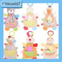 Lithium067 Phim hoạt hình dễ thương Khăn bông thoải mái Đồ chơi miếng dán Bình định búp bê cho bé sơ sinh