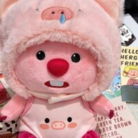 Little Beaver Ruby loopy Búp Bê Lợn Hồng Áo Len Mũ Búp Bê Hàn Quốc Dễ Thương Sang Trọng Đồ Chơi Cô Gái Quà Tặng