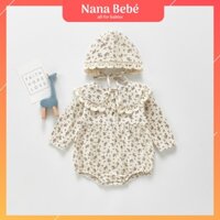 Little floral baby romper cotton muslin bé gái dưới 2 tuổi