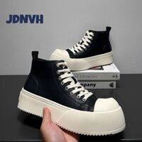 Little Ghost Wang Linkai Cùng Phong Cách Mỹ Đế Dày Cao Cấp Giày Thể Thao Mũi Lớn Nam Nữ Giày Cặp Đôi Cao Cấp Derby