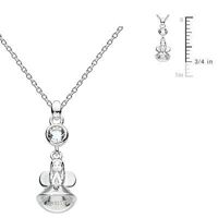 Little Girl Silver Fairy Godmother Simulated 12-Month Birthstone Necklace (12-14 in)