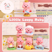 LITTLE LOOPY RUBY - Sưu tầm đồ chơi hộp mù BLIND BOX  mô hình nhân vật chú hải ly hồng siêu cấp cute