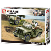 Little Luban 0853 Willis Jeep Lắp Ráp Khối Xây Dựng Tương Thích Lego Chiến Tranh Thế Giới Trẻ Em Giáo Dục Nam Đồ Chơi 2.24