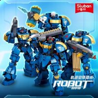 Little Luban Tương Thích Lego Man Mecha Biến Đổi Robot Nhỏ Mecha Tặng Bé Trai Bé Trai Lắp Ráp Khối Xây Dựng Đồ Chơi 30301