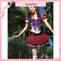 [littlefish] Bộ Đồng Phục Thủy Thủ Nhật Bản Hai Mảnh Sang Trọng Nóng Bỏng Cho Bé Gái jk Áo Sơ Mi Đính Nơ Chống Nắng Cỡ Lớn Phù Hợp Đi Du Lịch Mùa Hè