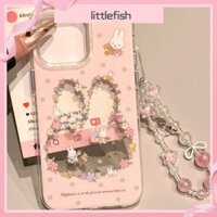 [Littlefish] Ốp điện thoại hình thỏ Miffy hoa sáng bóng cho Apple 16/15 Pro Max 14/13/12, ốp mềm XR/XS Max trong suốt 7 cho điện thoại Apple