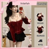 [Littlefish] Set Áo Ba Lỗ + Chân Váy Ôm Dáng Phong Cách Năm Mới Cho Bé Gái