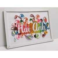 [LittleTiger Crafts] Tranh chữ quilling paper Cỡ A4 theo yêu cầu 🖼 - Kèm khung ảnh