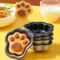 Liujir 5 Chiếc Móng Vuốt Mèo Cupcake Khuôn Chống Dính Dụng Cụ Nướng Bánh Làm Bánh