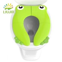 Liujir Bô Cover Có Thể Tái Chế Cho Bé Du Lịch Chống Trơn Trượt Di Động Gấp Bồn Cầu Miếng Lót