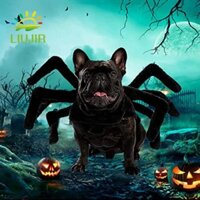 Liujir Chó Halloween Nhện Trang Phục Tiệc Lễ Hội Trang Trí Màu Đen