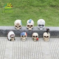 Liujir Halloween Đầu Lâu Nhựa Bền Trang Trí Tiệc Ngày Lễ