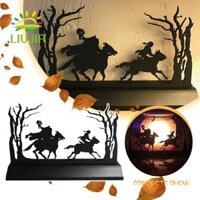 Liujir Headless Horseman Cảnh Silhouette Tượng Đen Phụ Kiện Diy