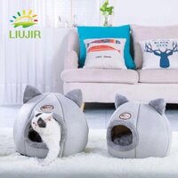 Liujir Mèo Đệm Ấm Áp Có Thể Tháo Rời Chuồng Chó Con Hang Ấm Áp Dễ Thương Mềm Mại Nhà Cho Chó