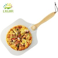 Liujir Pizza Mái Chèo Gỗ Tay Cầm Có Thể Gập Lại Kim Loại Nướng Nhôm Xẻng